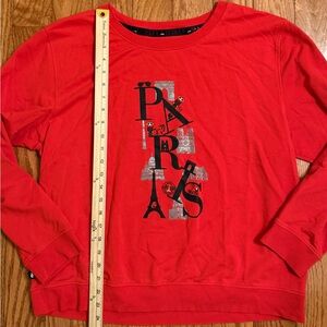 Karl Lagerfeld Red Crewneck Paris Sweatshirt XL
